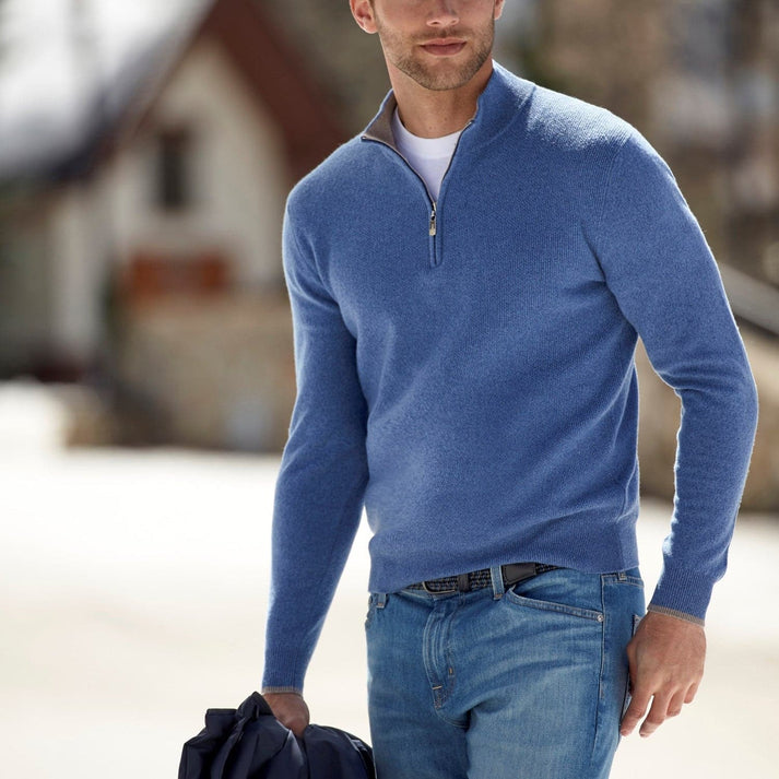Baptiste - moderigtig sweater til mænd med lynlås