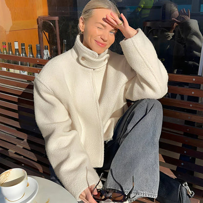 Shania oversized fleecejakke – dame