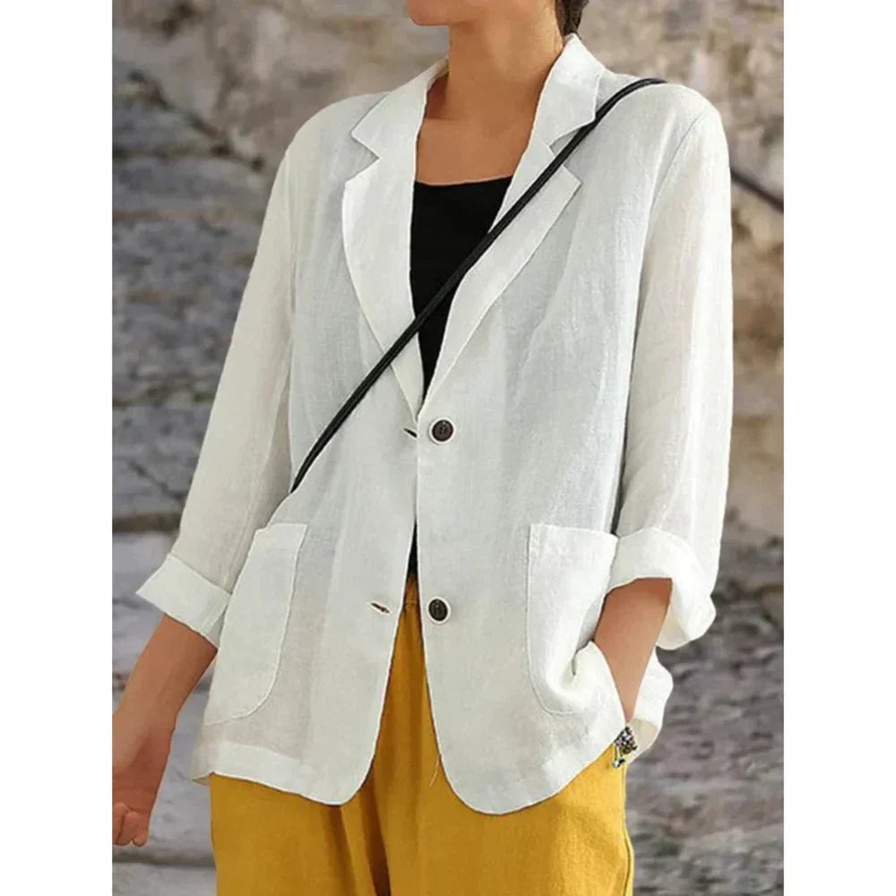 Margit | sofistikeret stilfuld hør blazer