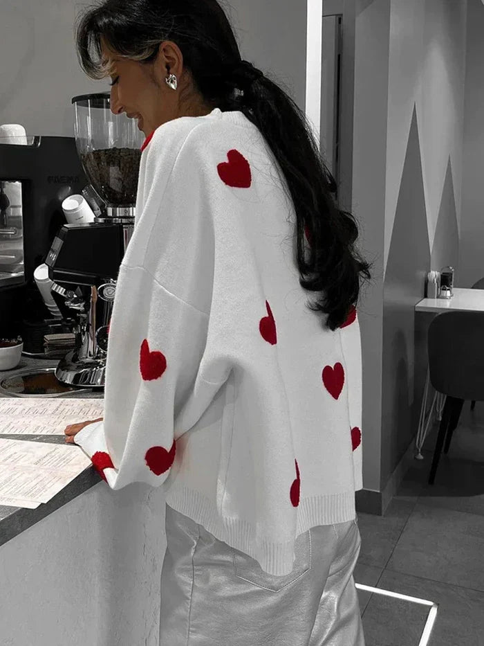 Anne | hjertestrikket sweater