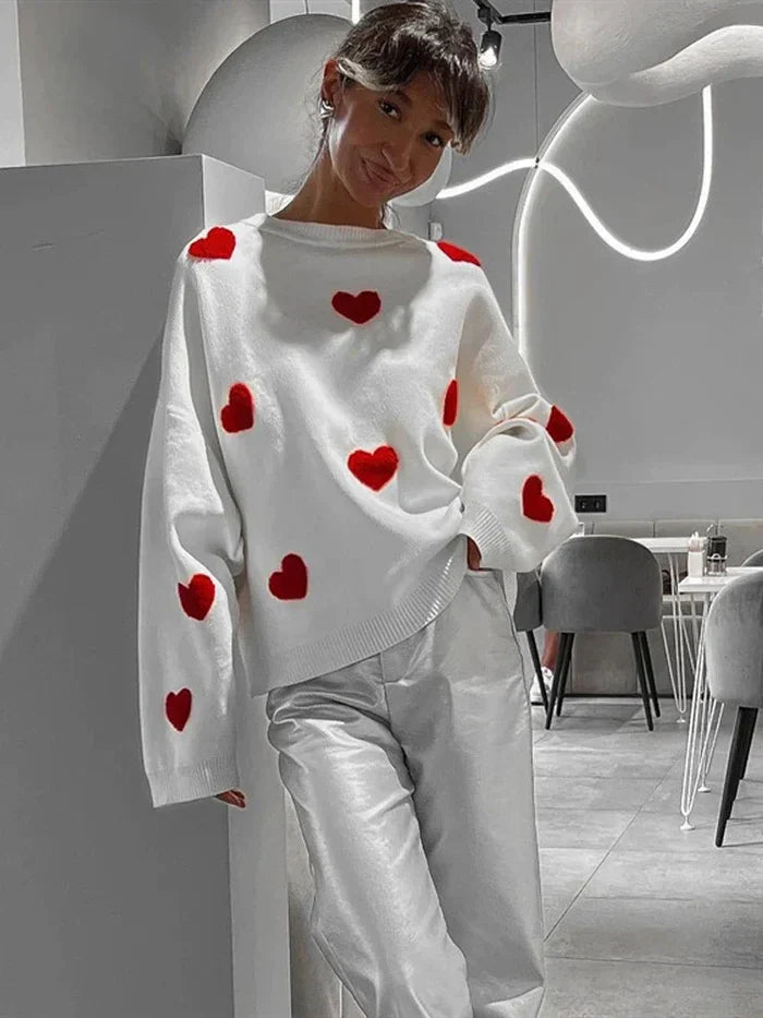 Anne | hjertestrikket sweater