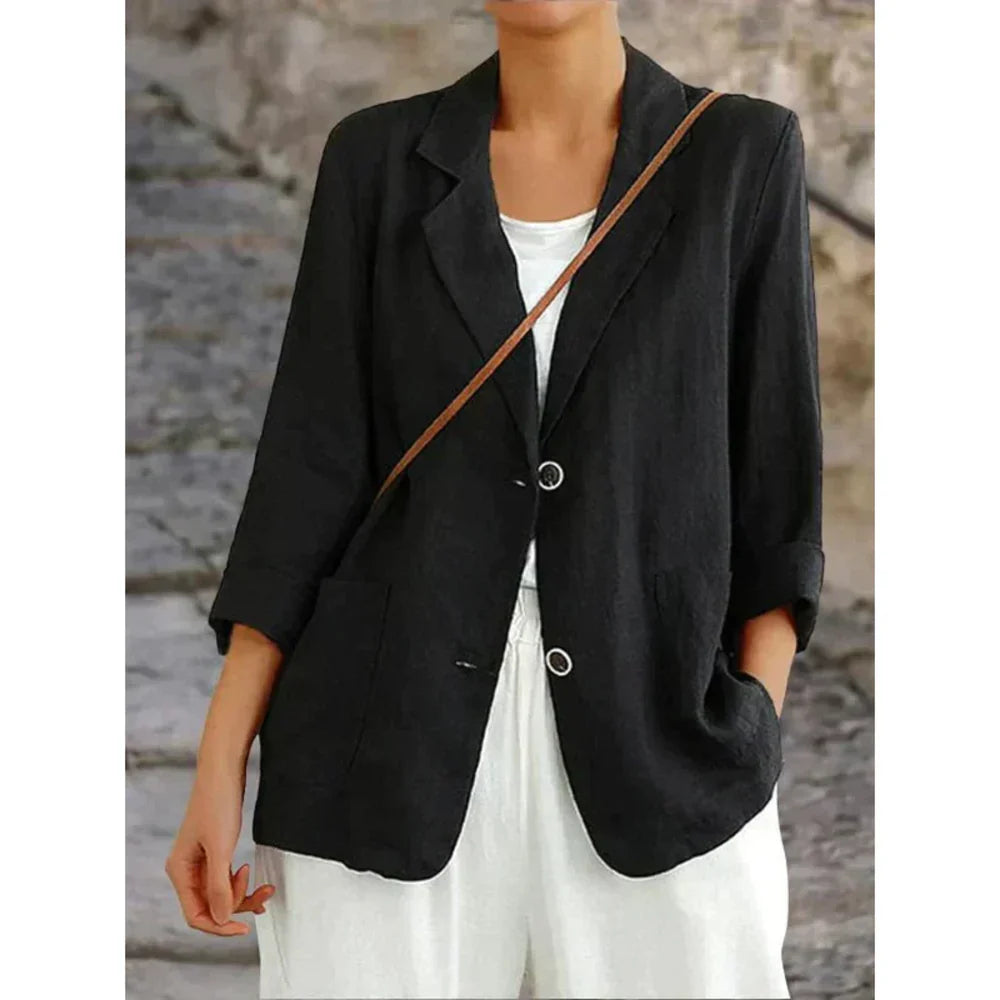 Margit | sofistikeret stilfuld hør blazer