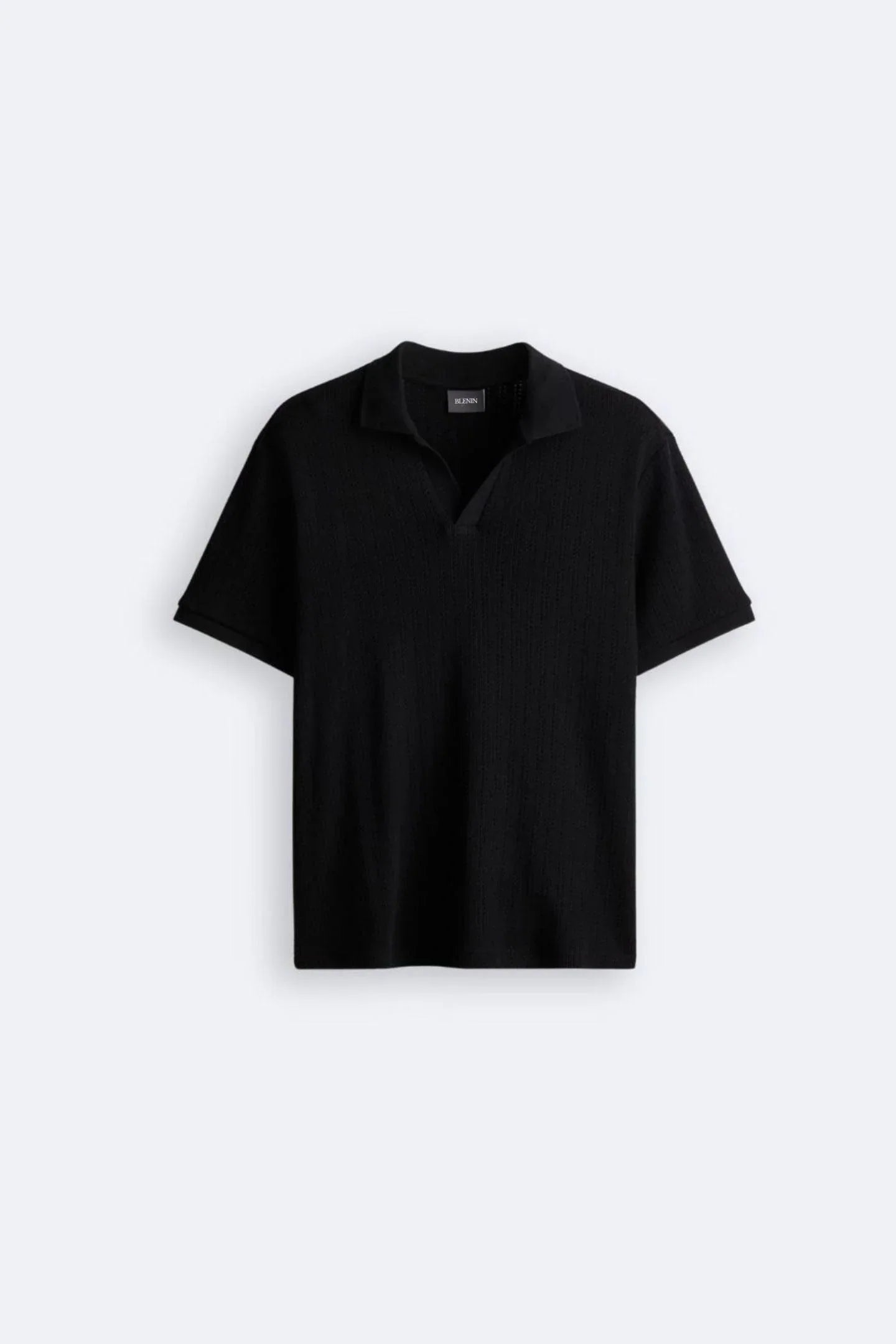 Stilfuld strikket poloshirt – herre