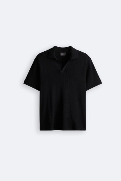 Stilfuld strikket poloshirt – herre