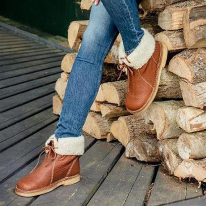 Helena - bottes en cuir doublées de laine pour femmes
