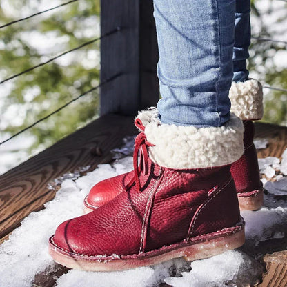 Helena - bottes en cuir doublées de laine pour femmes