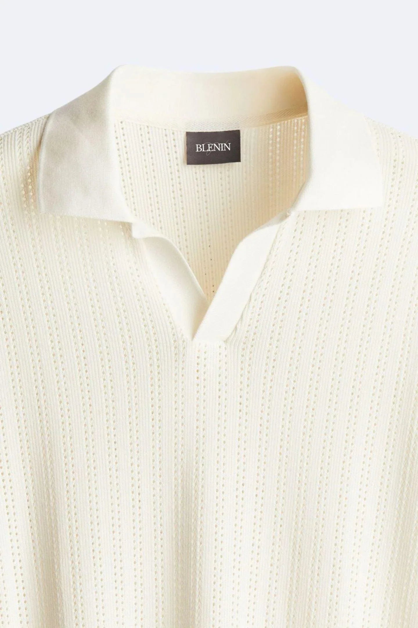 Stilfuld strikket poloshirt – herre