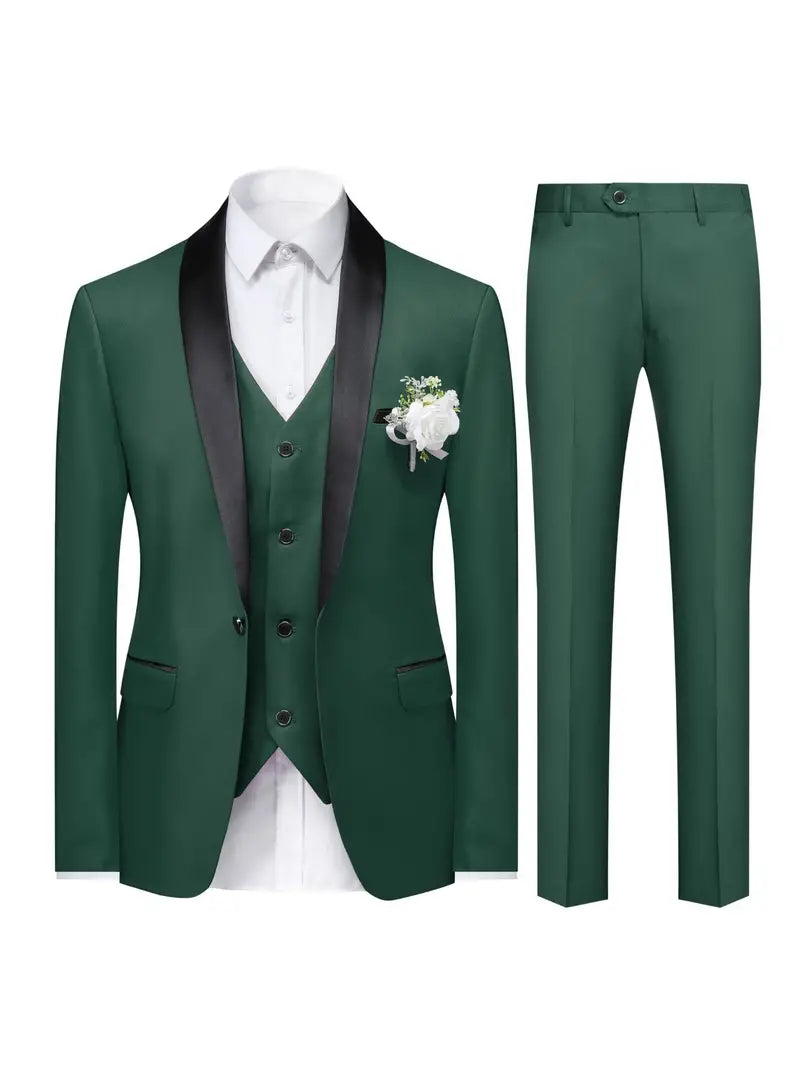 3-delt slim fit jakkesæt til forretning og bryllup