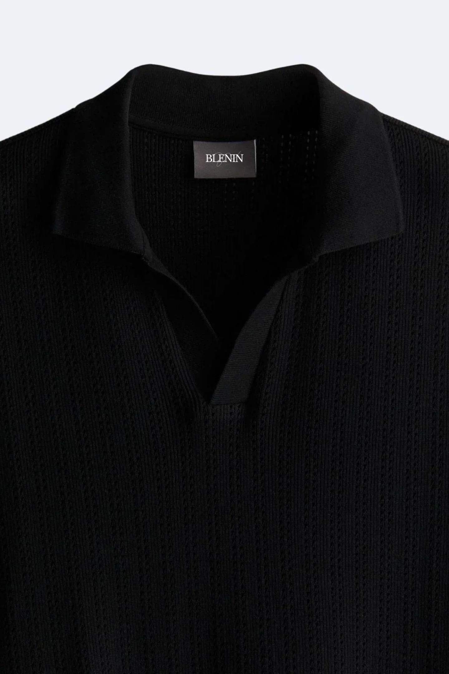 Stilfuld strikket poloshirt – herre