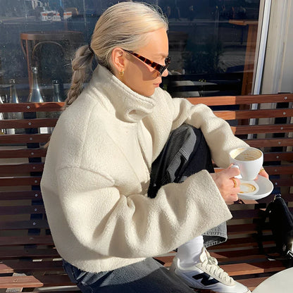 Shania oversized fleecejakke – dame