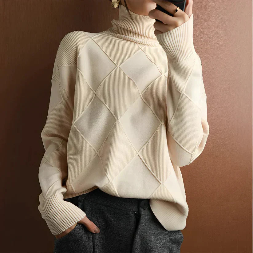 Valentina - sweater med høj krave