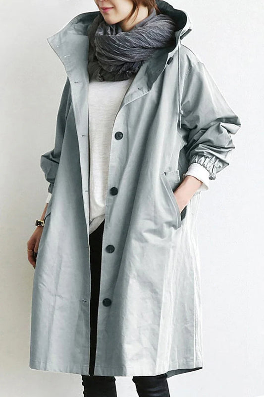 Vandtæt trenchcoat med hætte helena