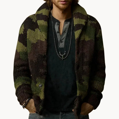 Camouflage - cool herrevest med camo strik design