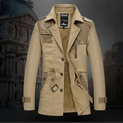 Lodewijk - elegant isoleret lang trenchcoat til mænd