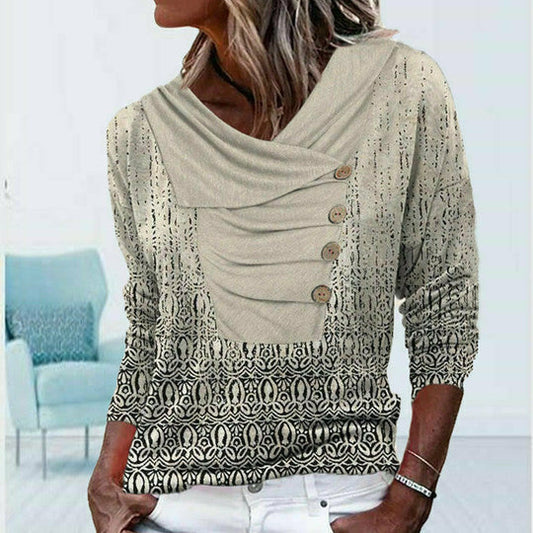 Millie | vintage bluse med farvegradient