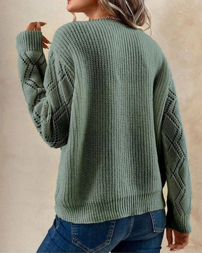 Emilie-elegant-v-hals-trøje
