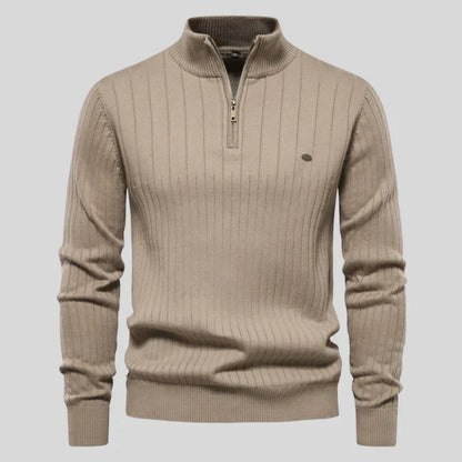 Philipp – klassisk sweater med halv lynlås