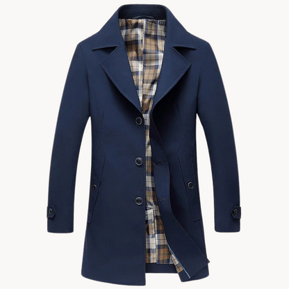Nomad - slidstærk vindtæt trenchcoat til mænd med design