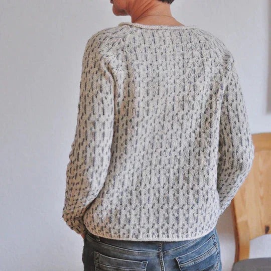 Louisa - smart grå sweater med rund hals