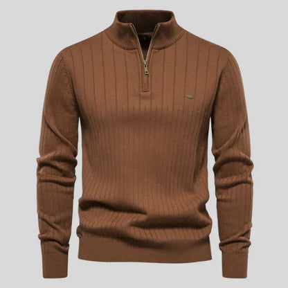 Philipp – klassisk sweater med halv lynlås