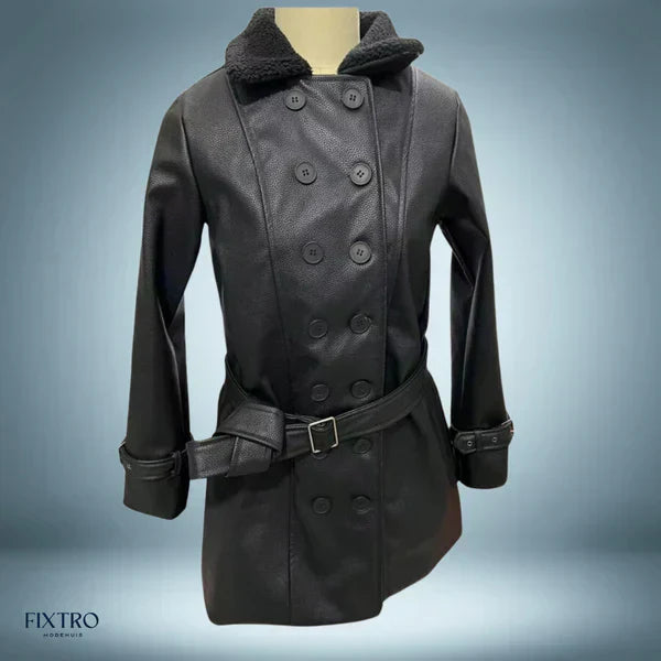 Moderne - lang læderjakke