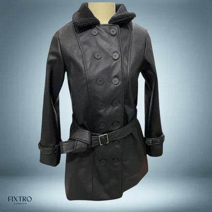 Moderne - lang læderjakke