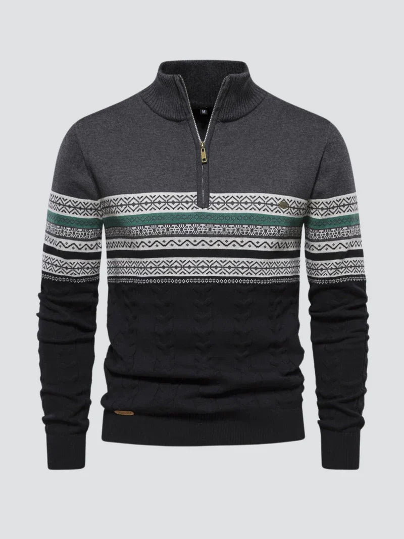 Harrison - sweater med lynlås