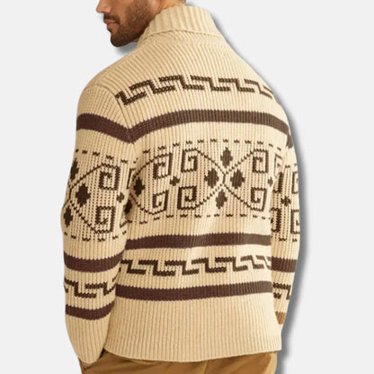 Simon – uldcardigan med sjalkrave og lynlås