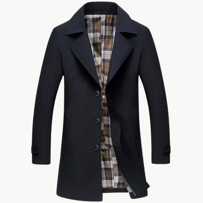 Nomad - slidstærk vindtæt trenchcoat til mænd med design