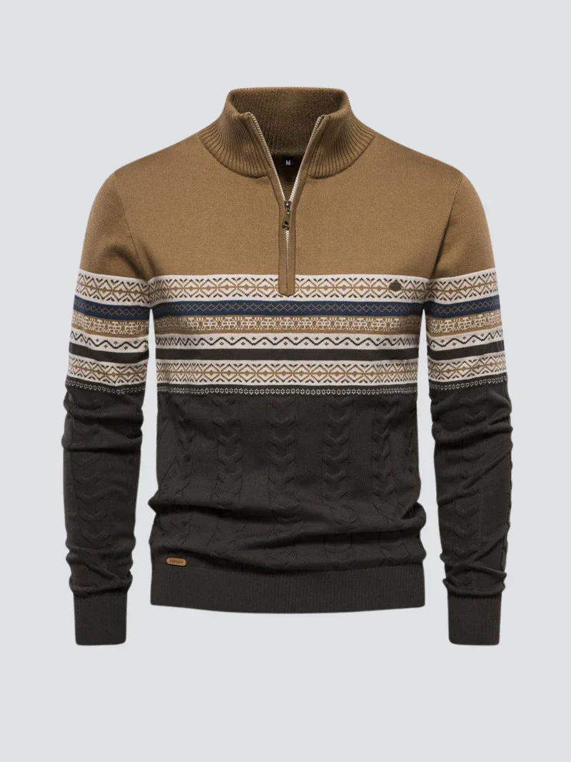 Harrison - sweater med lynlås