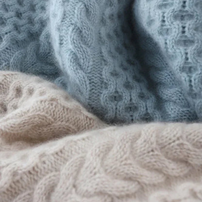 Sweater med rullekrave-syninger i kashmir lucia