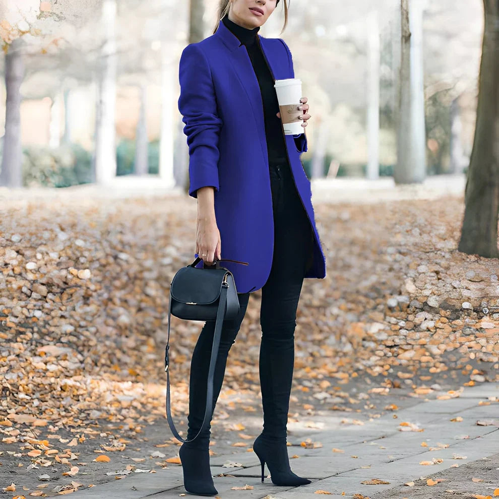 Jazmin – farverig uldblazer med en afslappet pasform