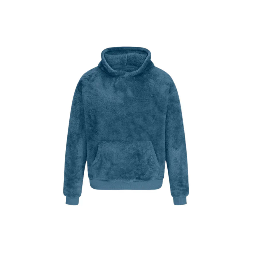 Teddy - knusse herencapuchon met fleece voering