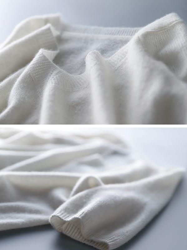 Alison | cashmere striktrøje med v-hals