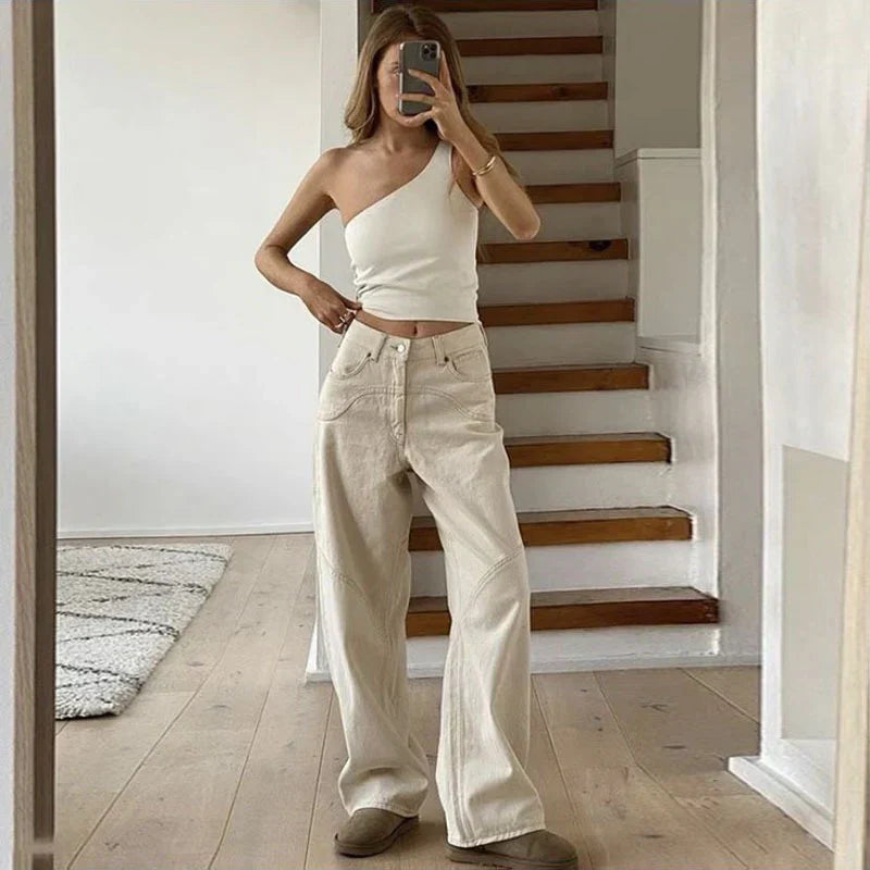 Shelia - alsidige straight baggy jeans
