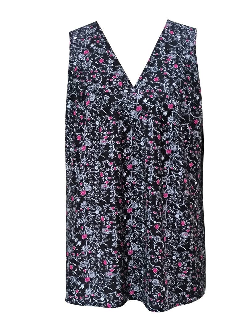 Addison tanktop med blomsterprint til sommer