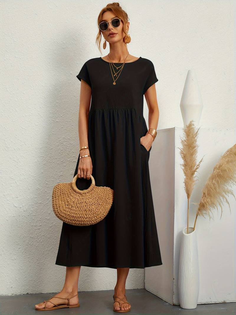 Emily – klassisk design med rund hals til forår og sommer