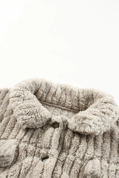 Enkel fleecejakke med knaplukning