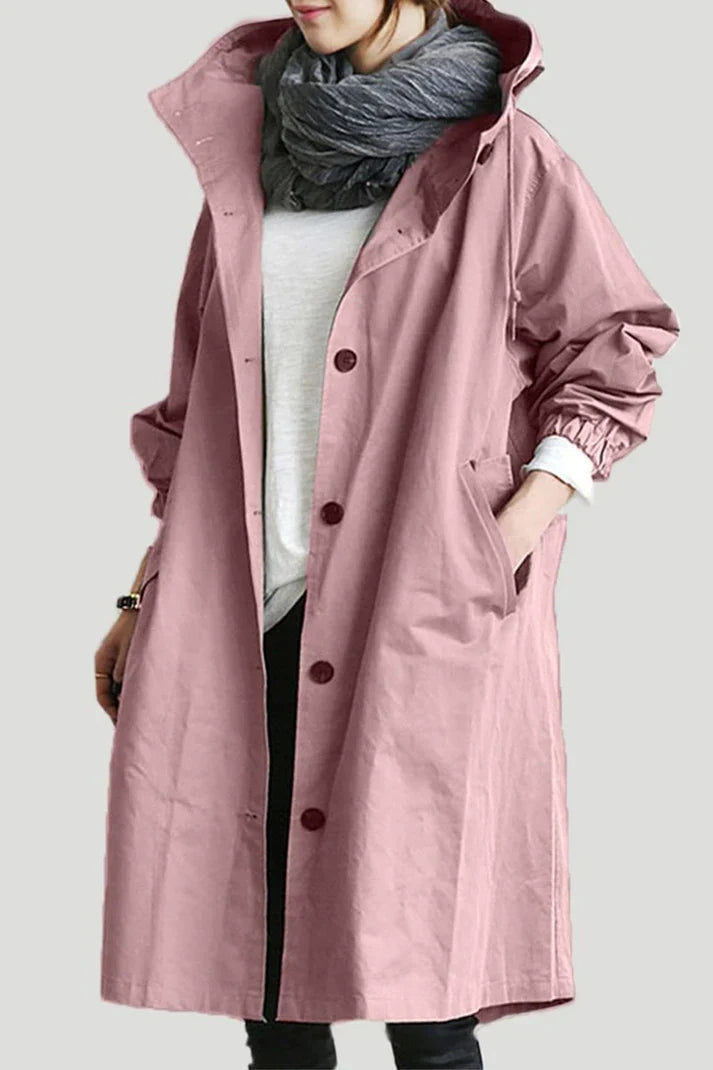Vandtæt trenchcoat med hætte helena