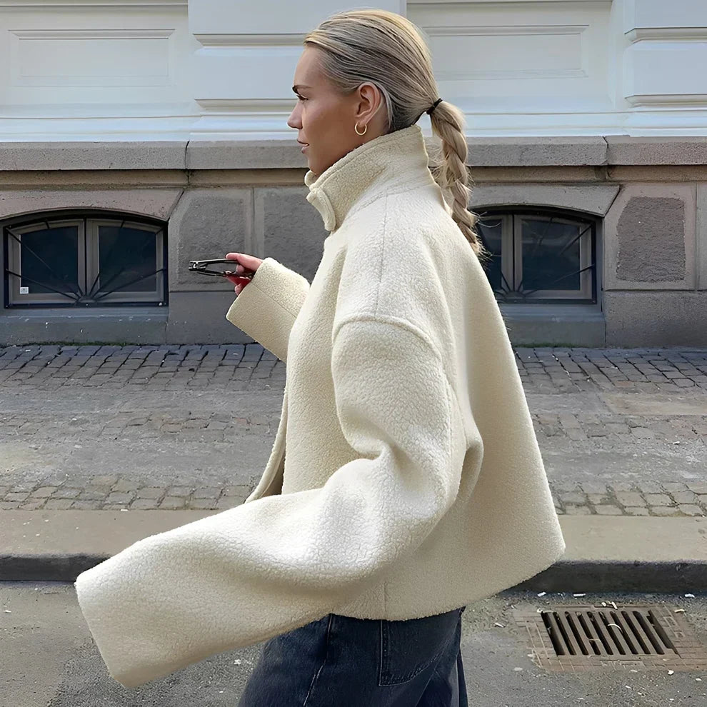 Shania oversized fleecejakke – dame