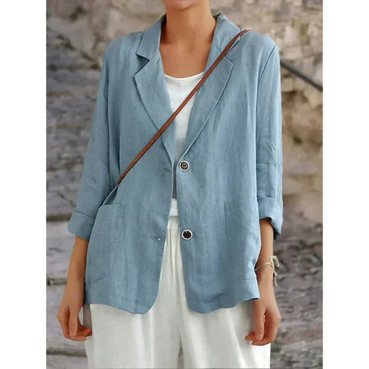 Margit | sofistikeret stilfuld hør blazer
