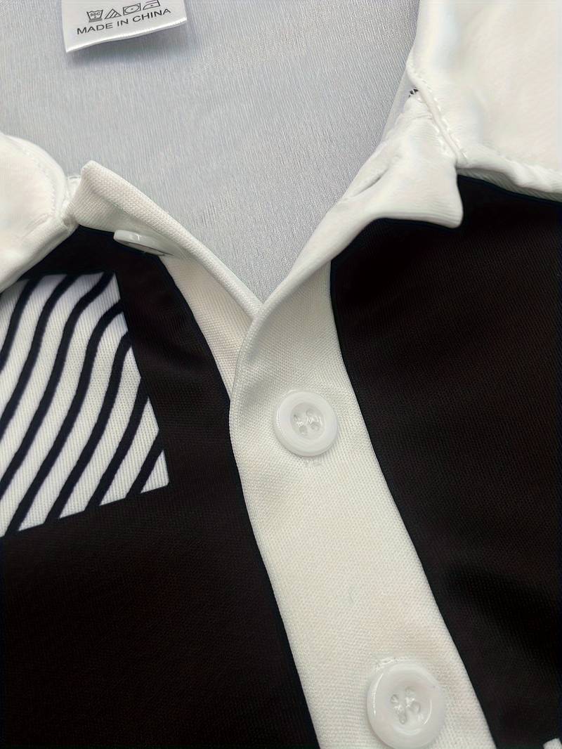 Michael retro colour block poloshirt