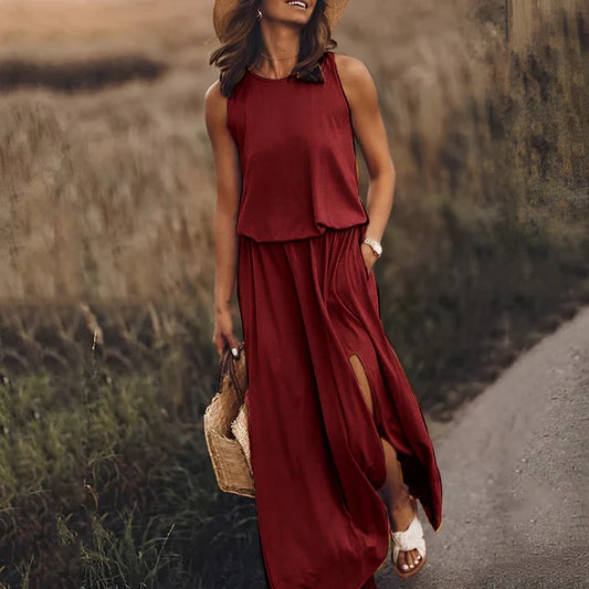 Lyng | elegant farverig damekjole