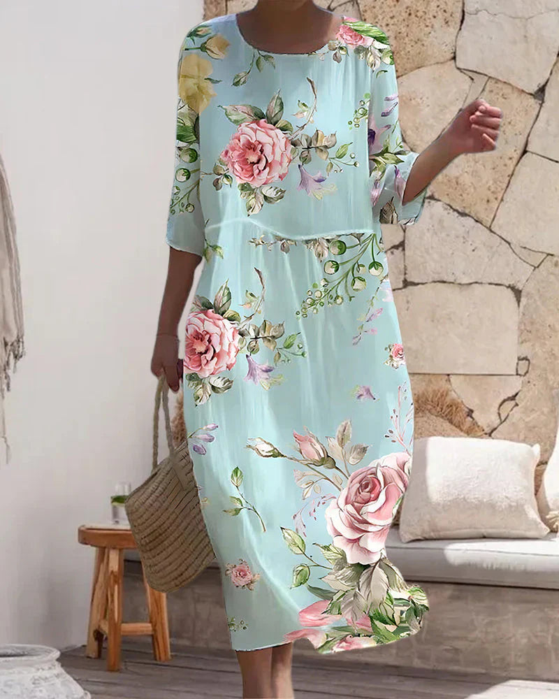 Miranda | elegant blomstret kjole