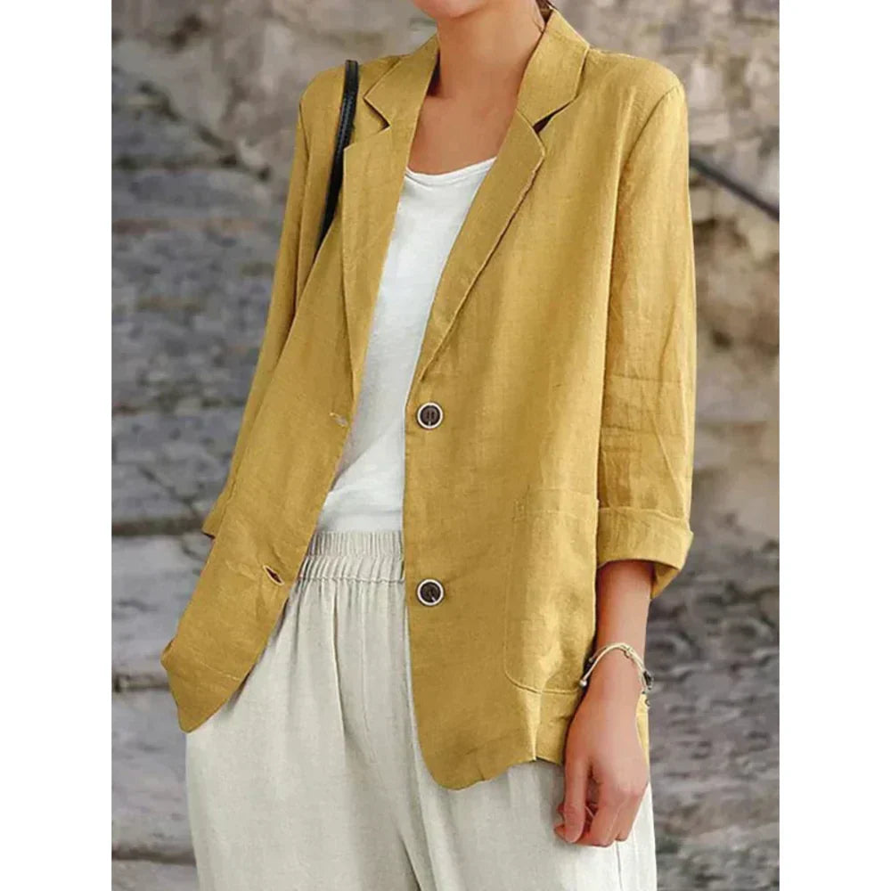 Margit | sofistikeret stilfuld hør blazer