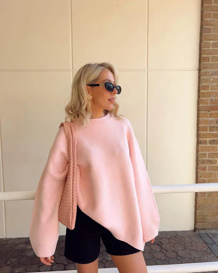 Sweater med oksehalssovs