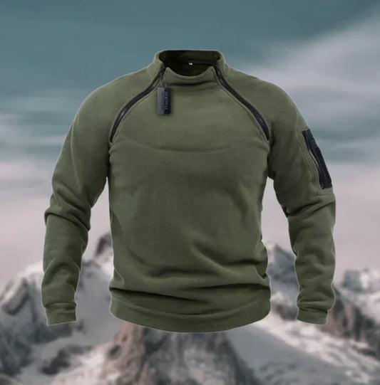 Vindtæt, varm fleece sweater til mænd