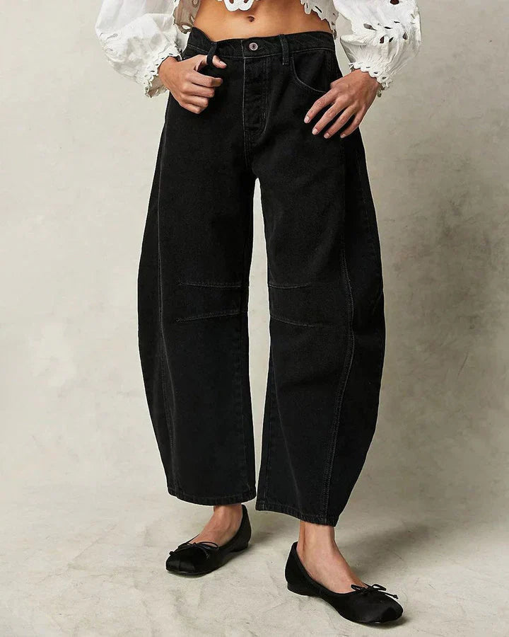 Ava - mid-rise barrel jeans til kvinder