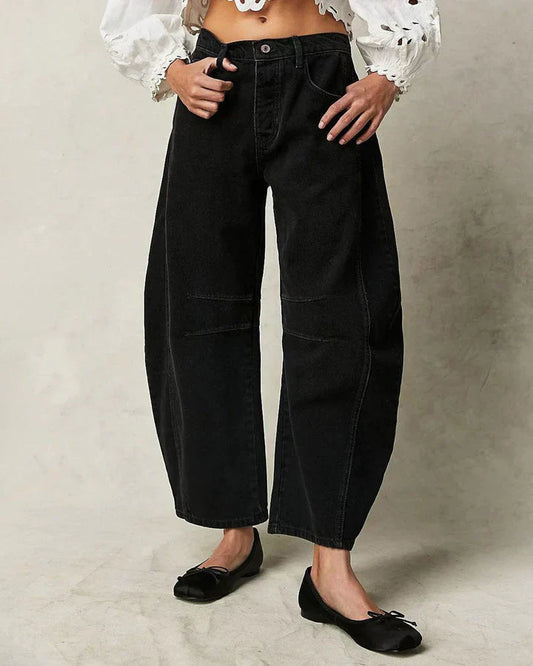 Ava - mid-rise barrel jeans til kvinder