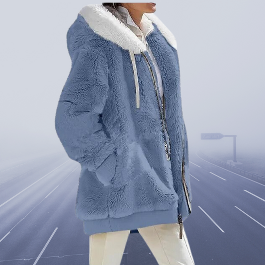 Oversized teddyjakke til kvinder | hyggeligt og varmt | vinterfrakke